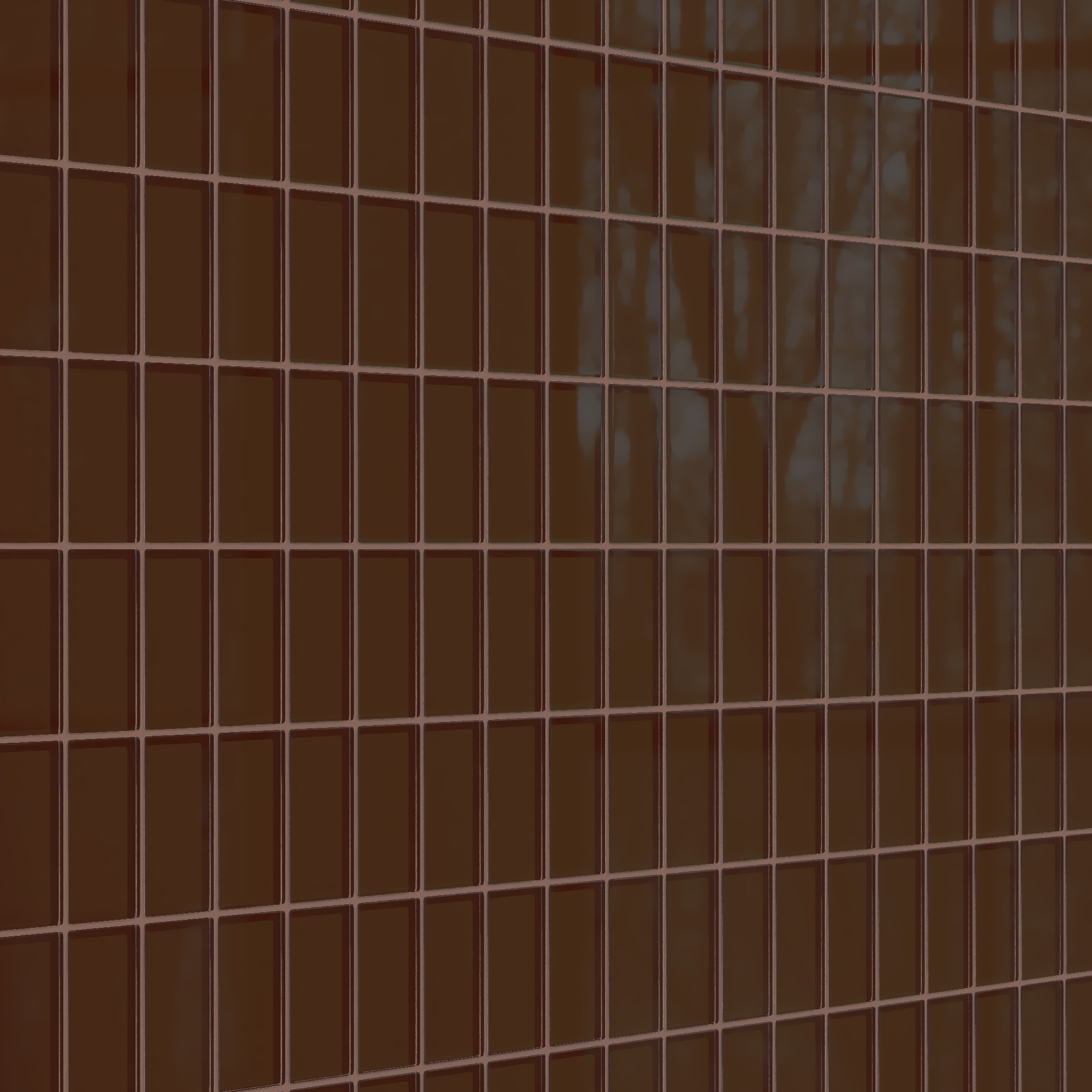 2x4 Straight Set Sheeted Glass Mosaic Tile in Thrasher Gloss