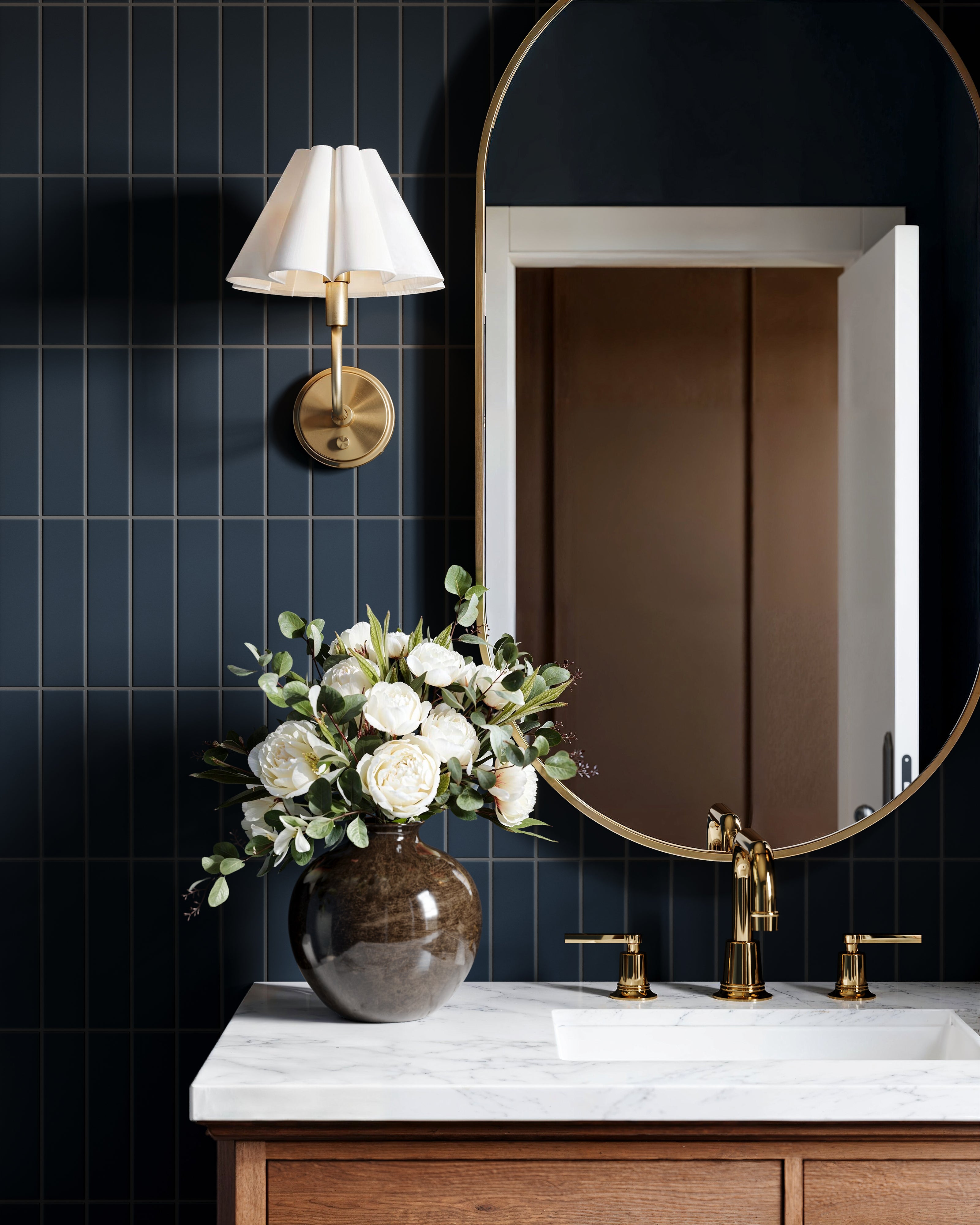 2x8 Original Ceramic Tile in Navy Blue Matte - Fireclay Tile