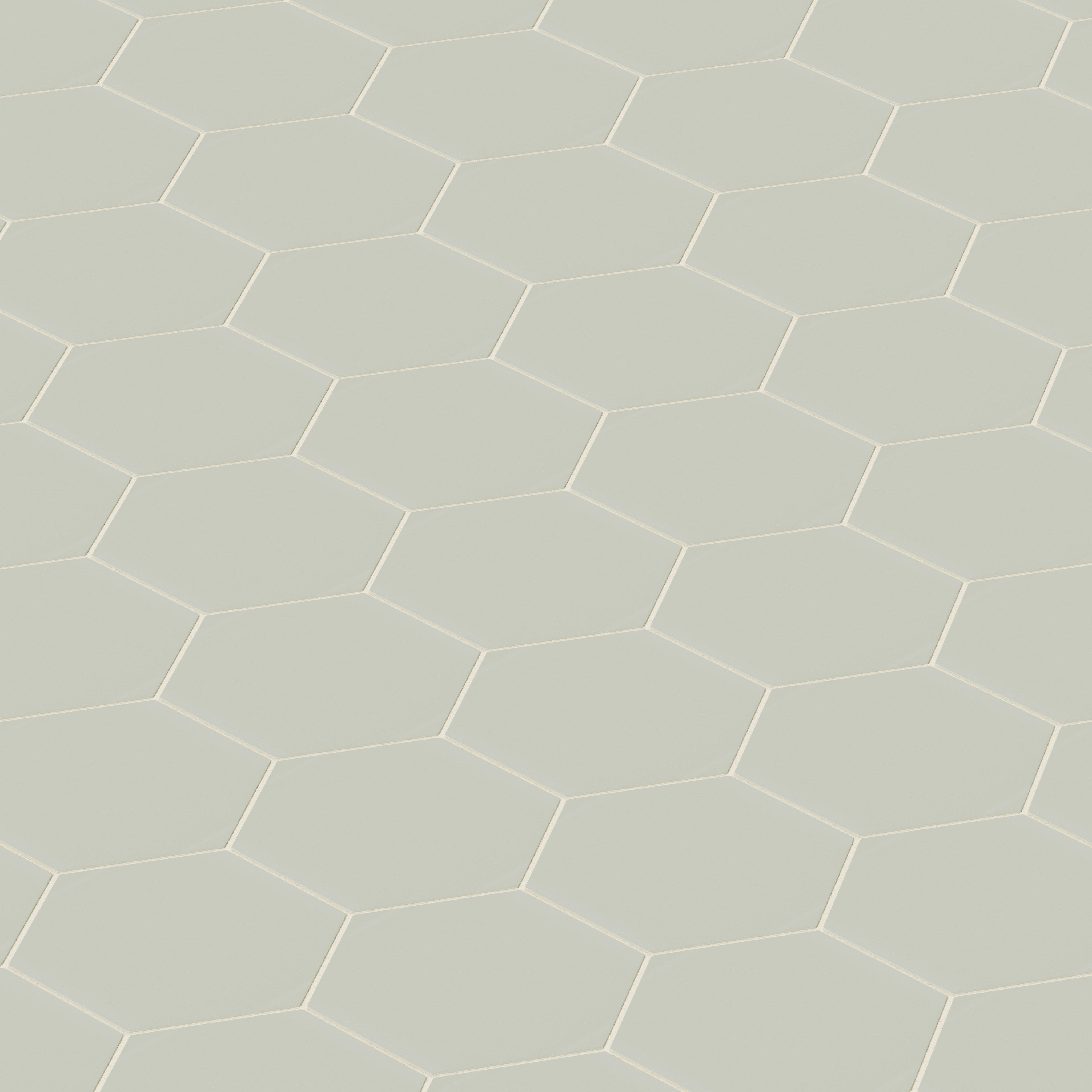 8" Hexagon Natural Press Ceramic Tile in Manzanita Matte