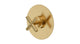 Contour One Handle Wall Mount Shower Trim with Soft Cross Handle in Satin Brass