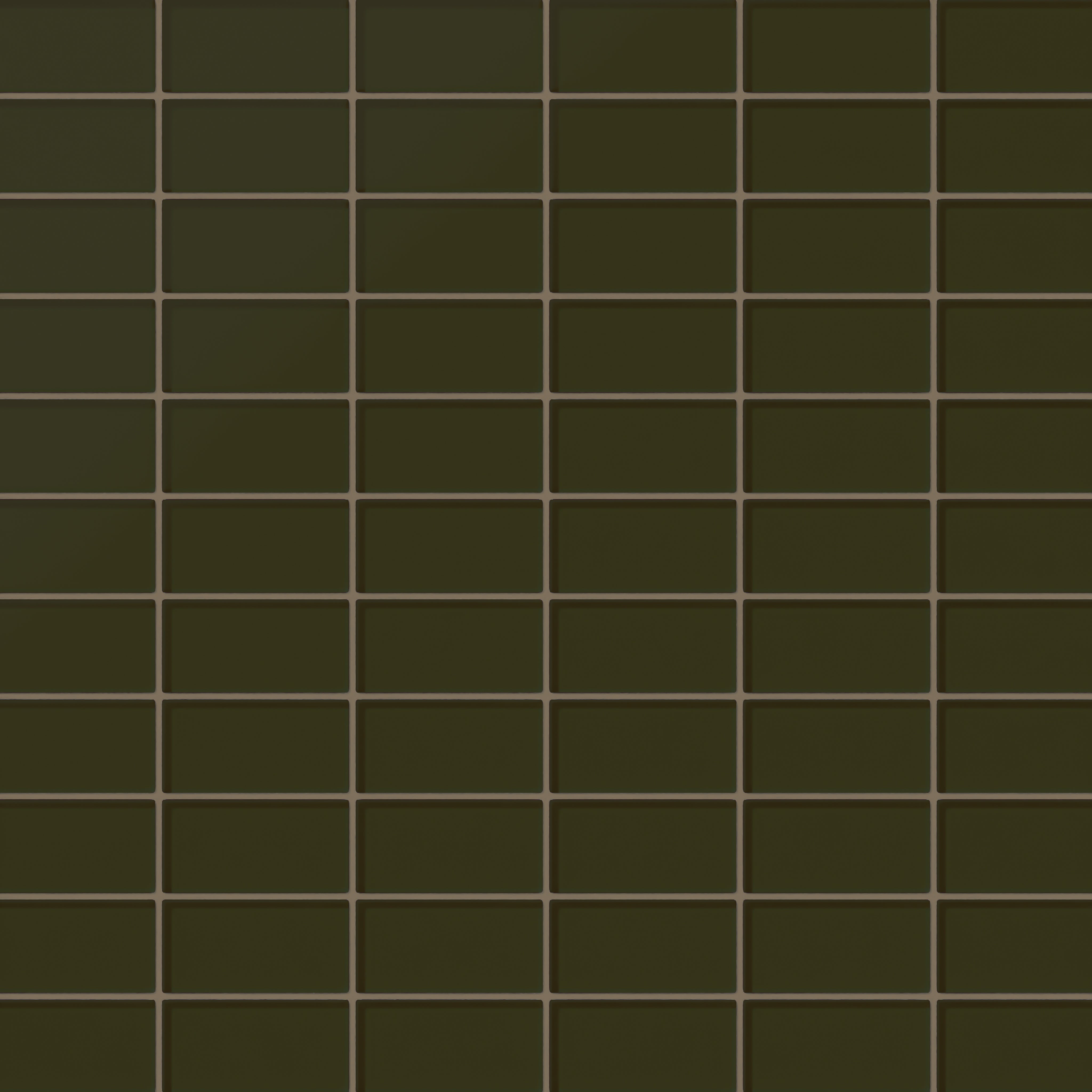 2x4 Straight Set Sheeted Glass Mosaic Tile in Catbird Matte