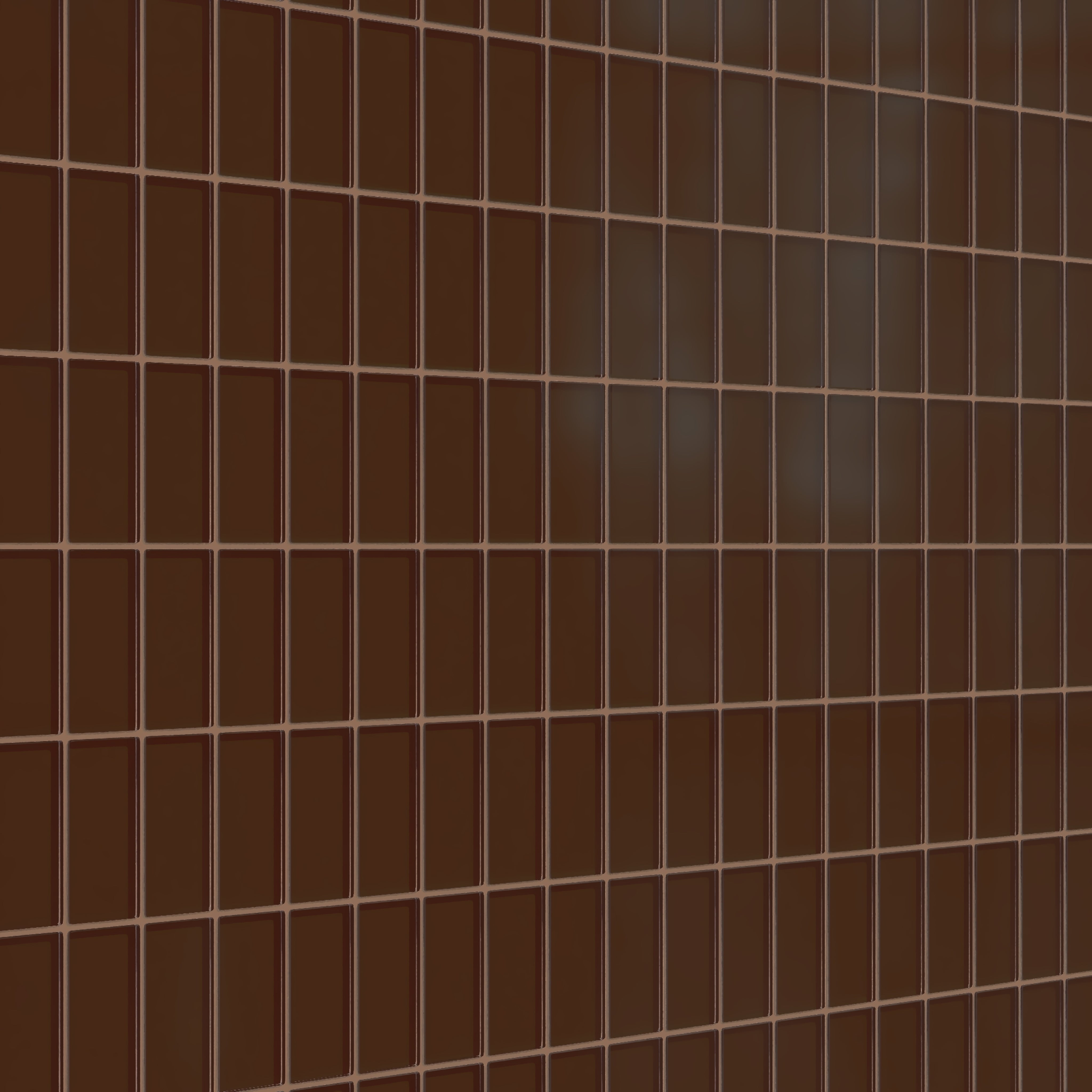 2x4 Straight Set Sheeted Glass Mosaic Tile in Thrasher Matte