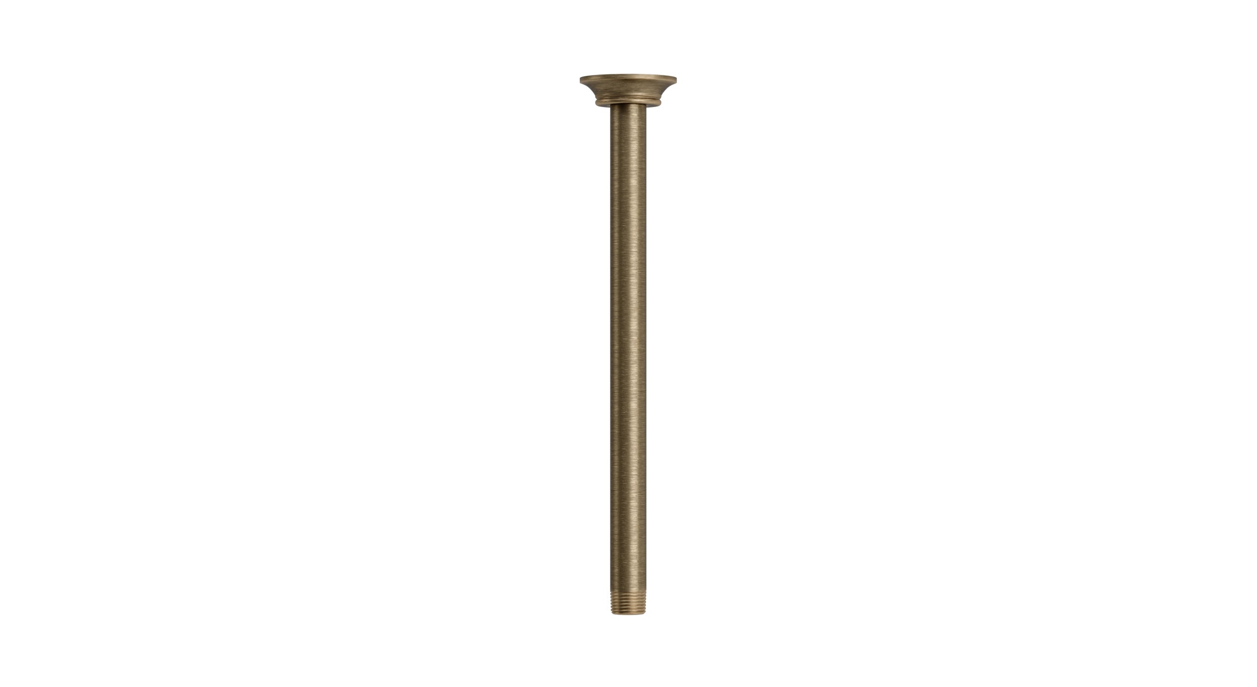 Emerson 12" Straight Shower Arm with Flange in Antique Brass