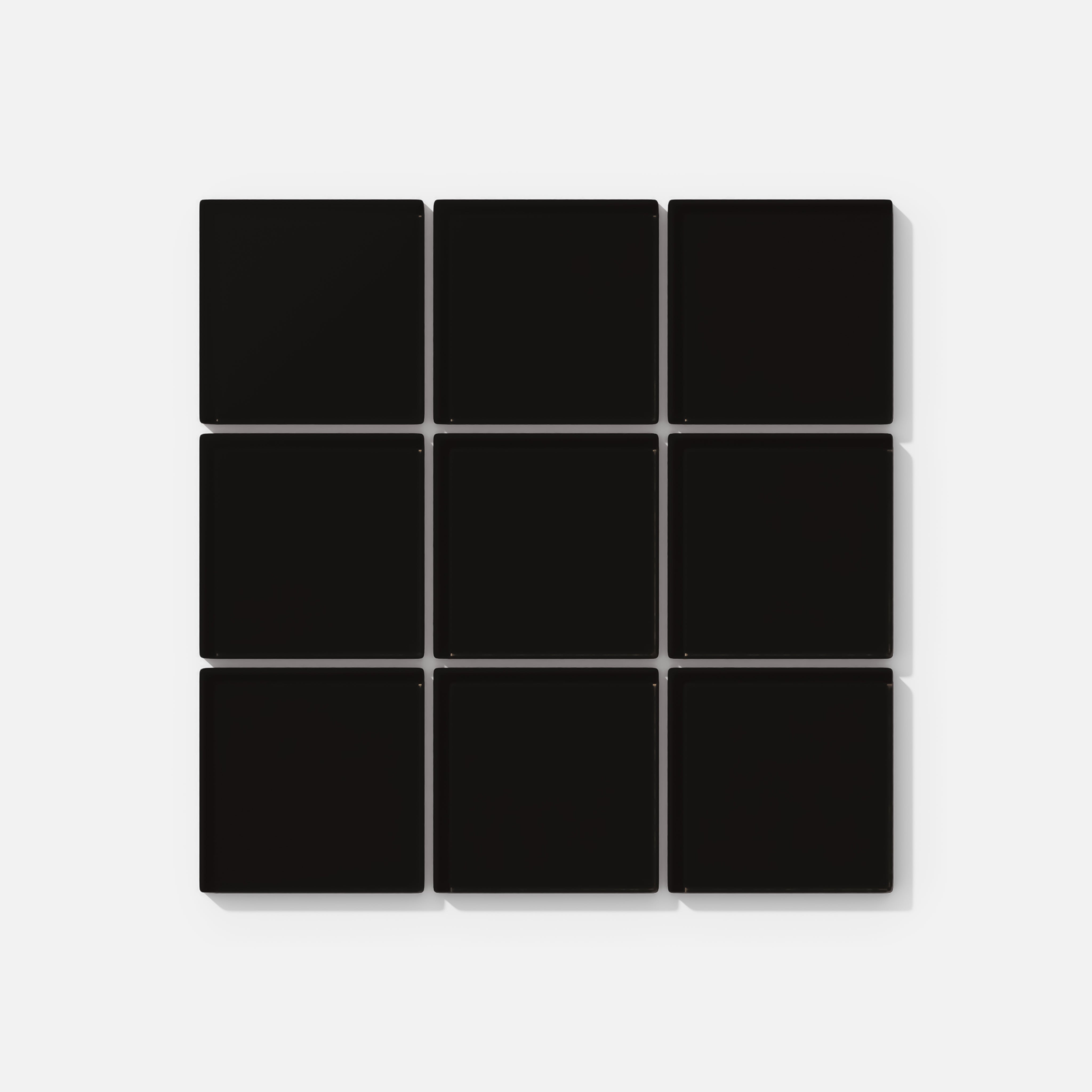 3x3 Straight Set Sheeted Glass Mosaic Tile in Condor Matte