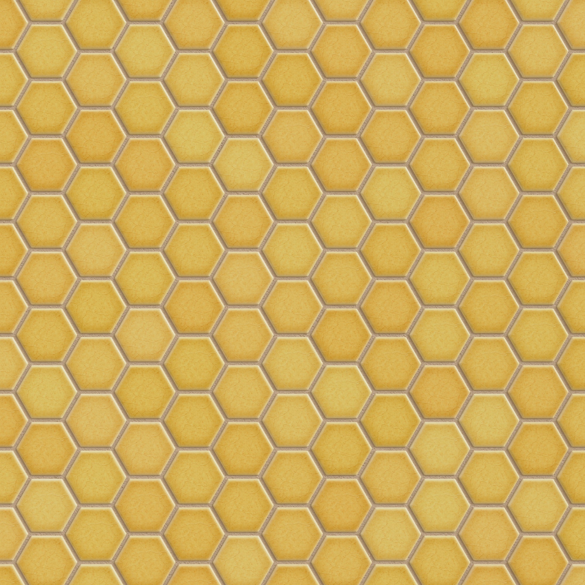 1" Hexagon Sheeted Original Ceramic Mosaic Tile in Haystack Gloss