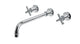 Emerson One Handle Wall Mount 12" Lavatory Faucet with Classic Cross Handle in Polished Chrome