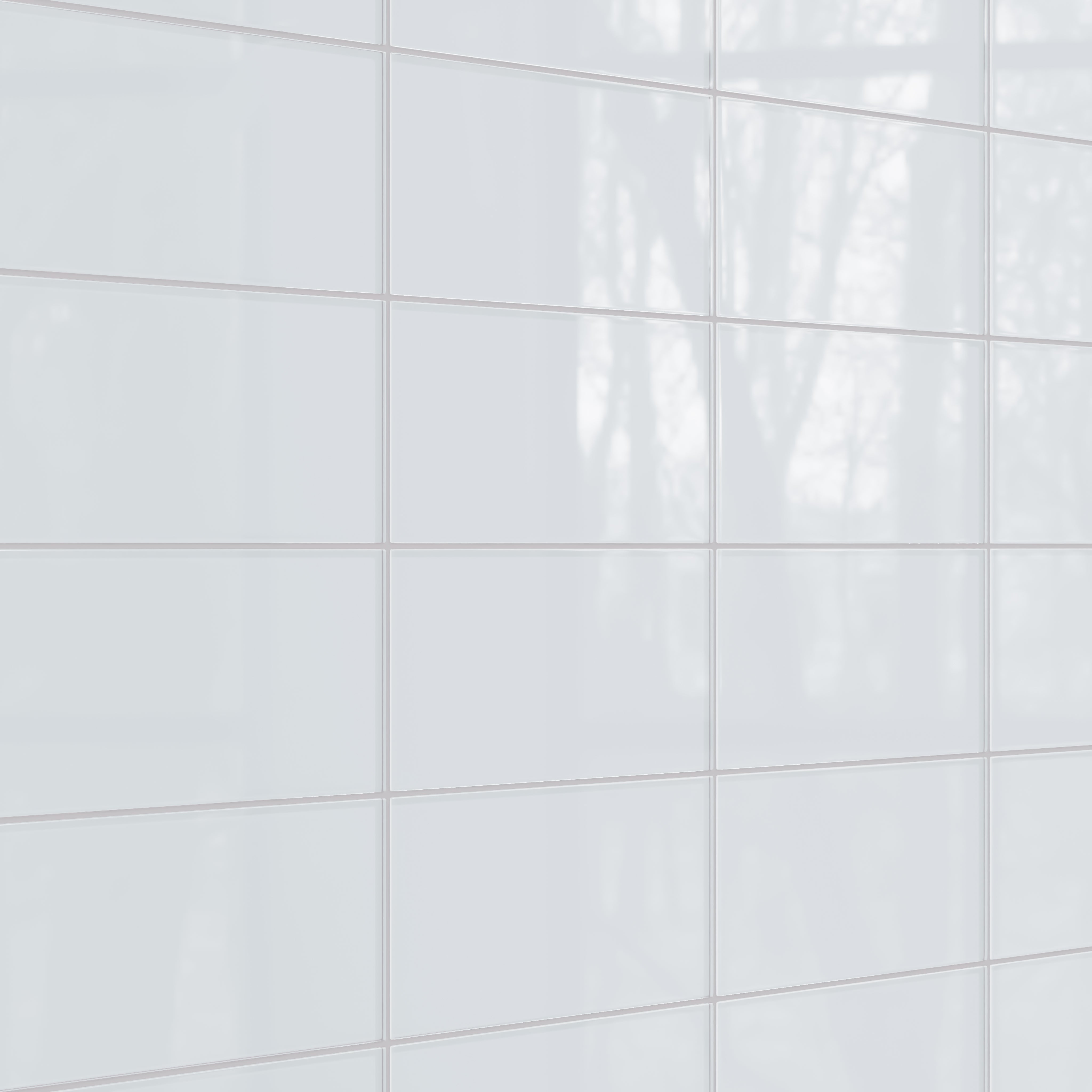 6x12 Glass Tile in Snowy Owl Gloss
