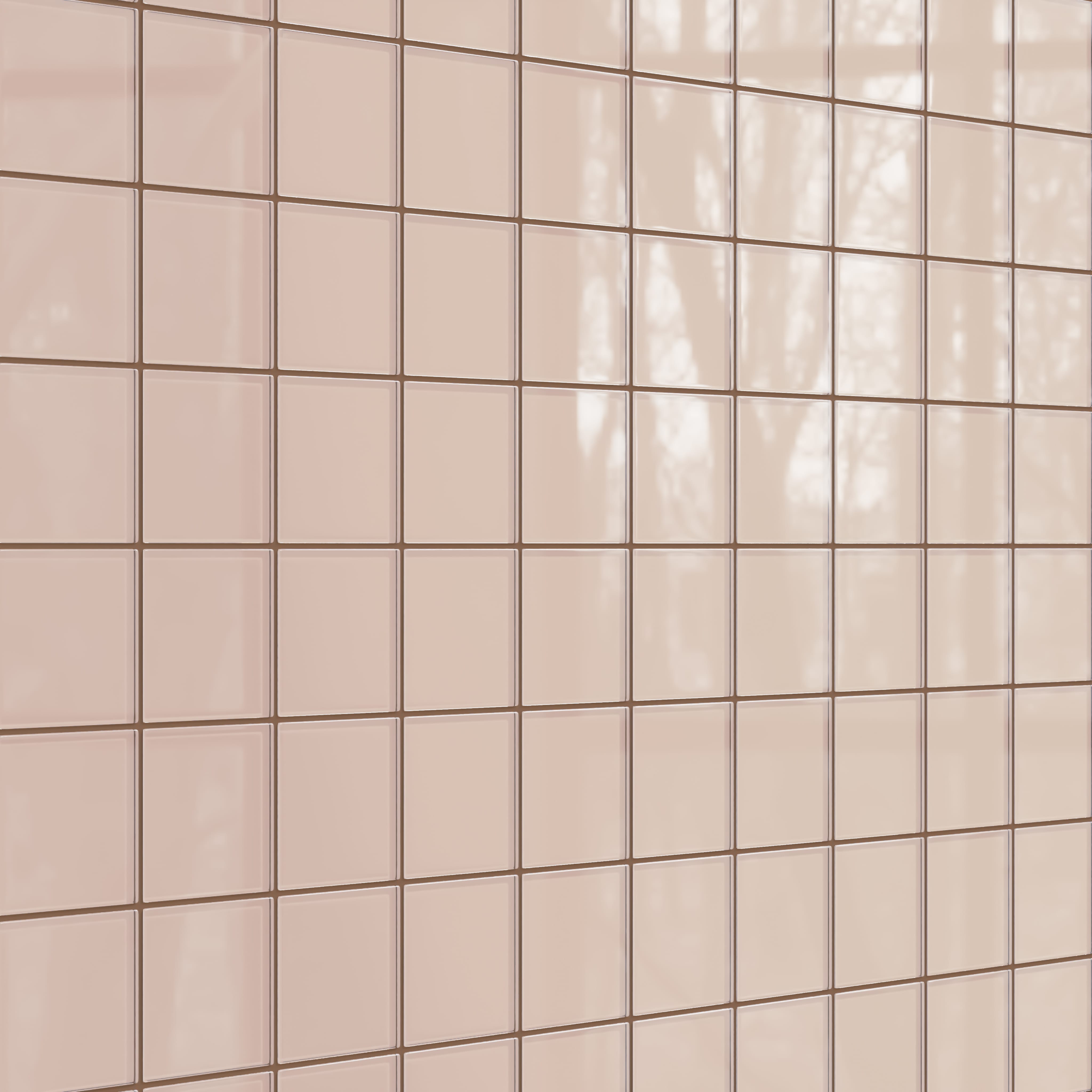 Quick Ship 4x4 Glass Tile in Rosy Finch Gloss
