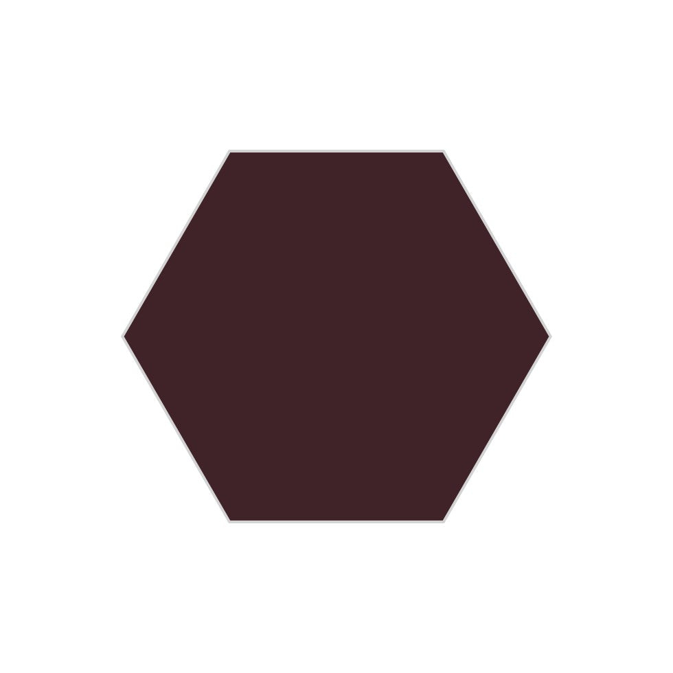 8" Hexagon Original Ceramic Tile in Redwood