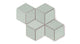 Large Diamond Original Ceramic Tile in Overcast Gloss