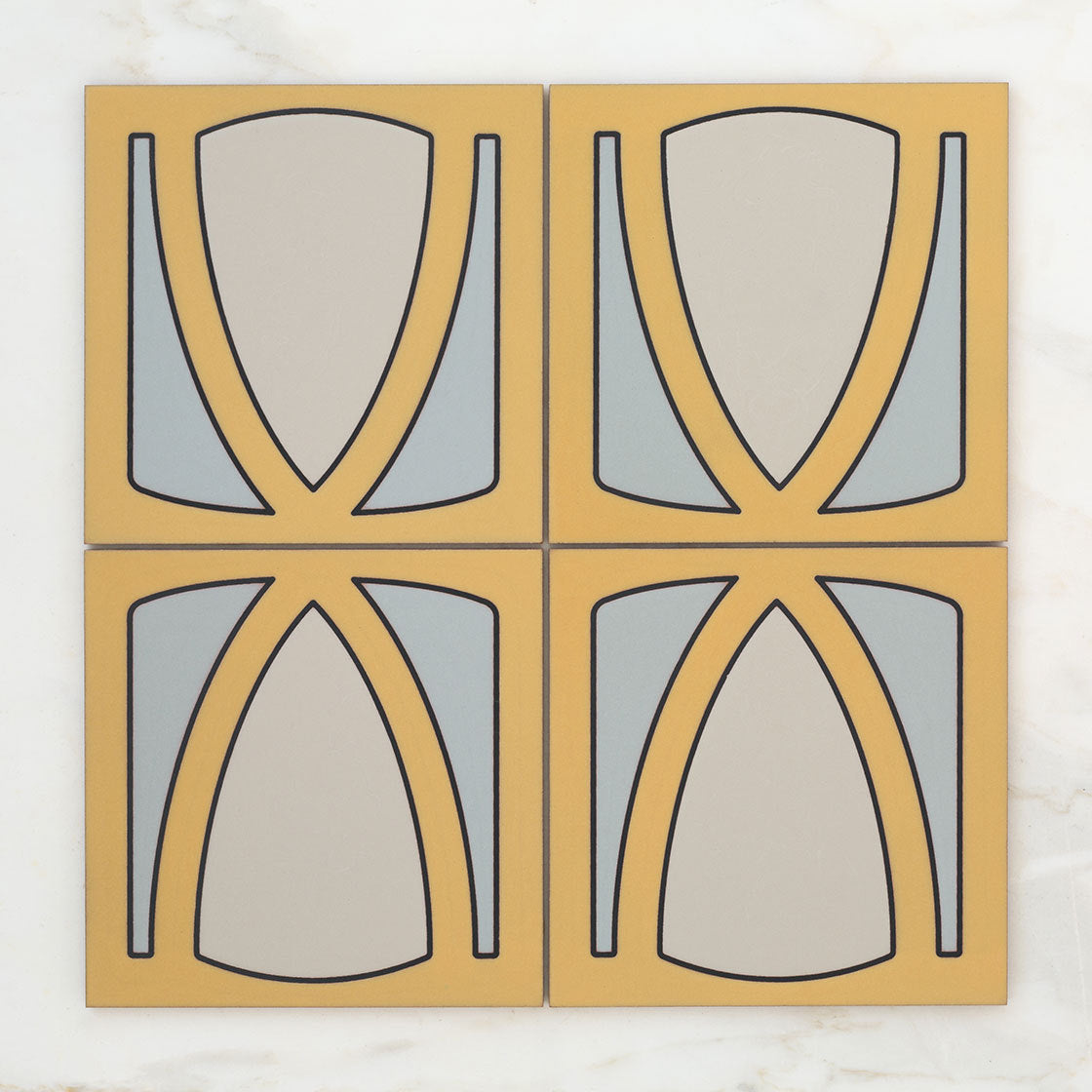 8x8 Handpainted Sample Los Angeles  in Yellow Motif