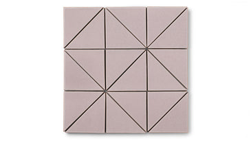 4" Triangle Original Ceramic Tile in Painted Sky Gloss