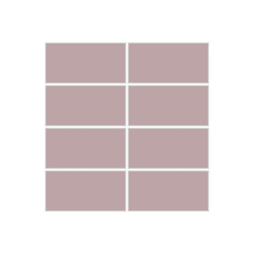 2x4 Straight Set Sheeted Original Ceramic Mosaic Tile in Painted Sky Matte
