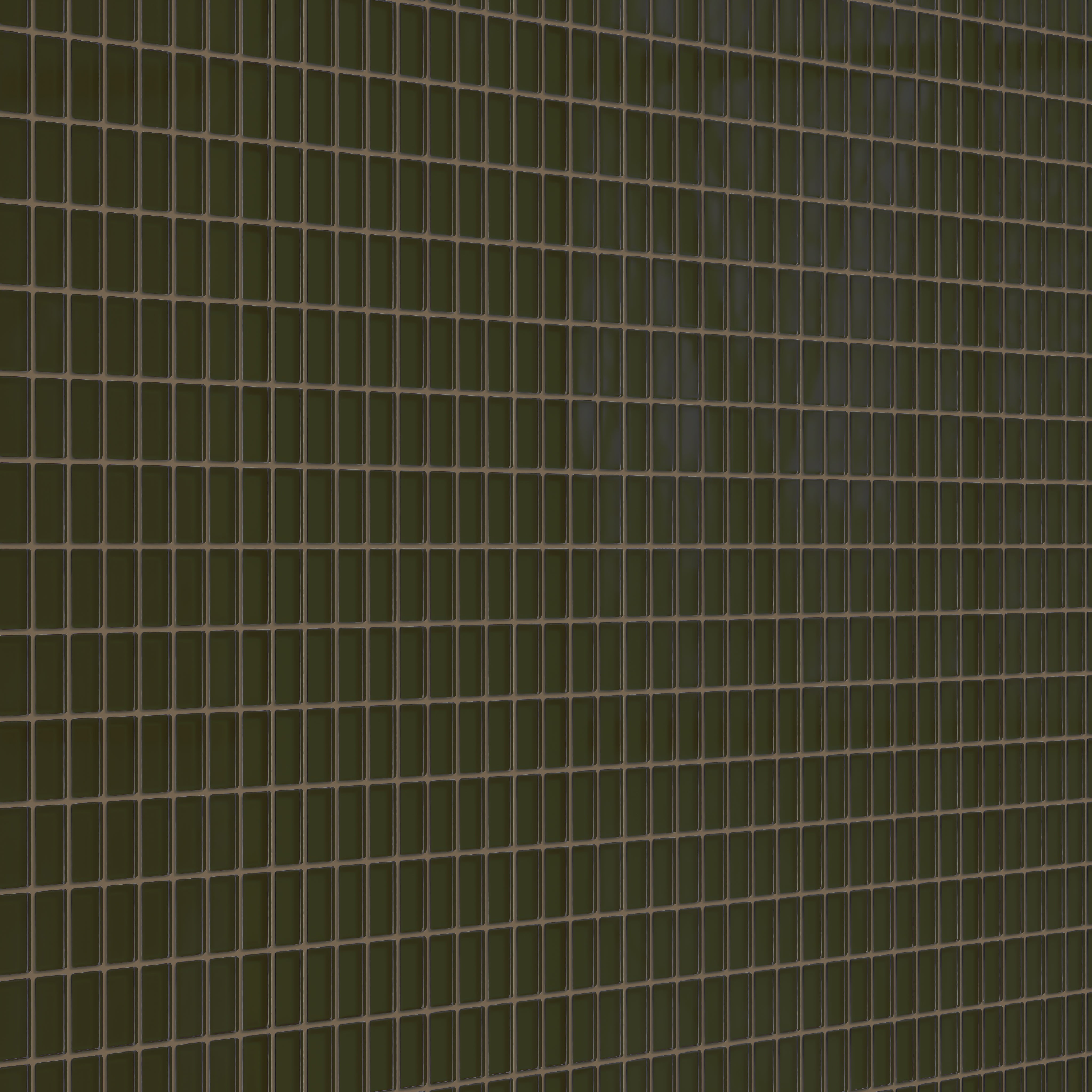 1x2 Straight Set Sheeted Glass Mosaic Tile in Catbird Gloss