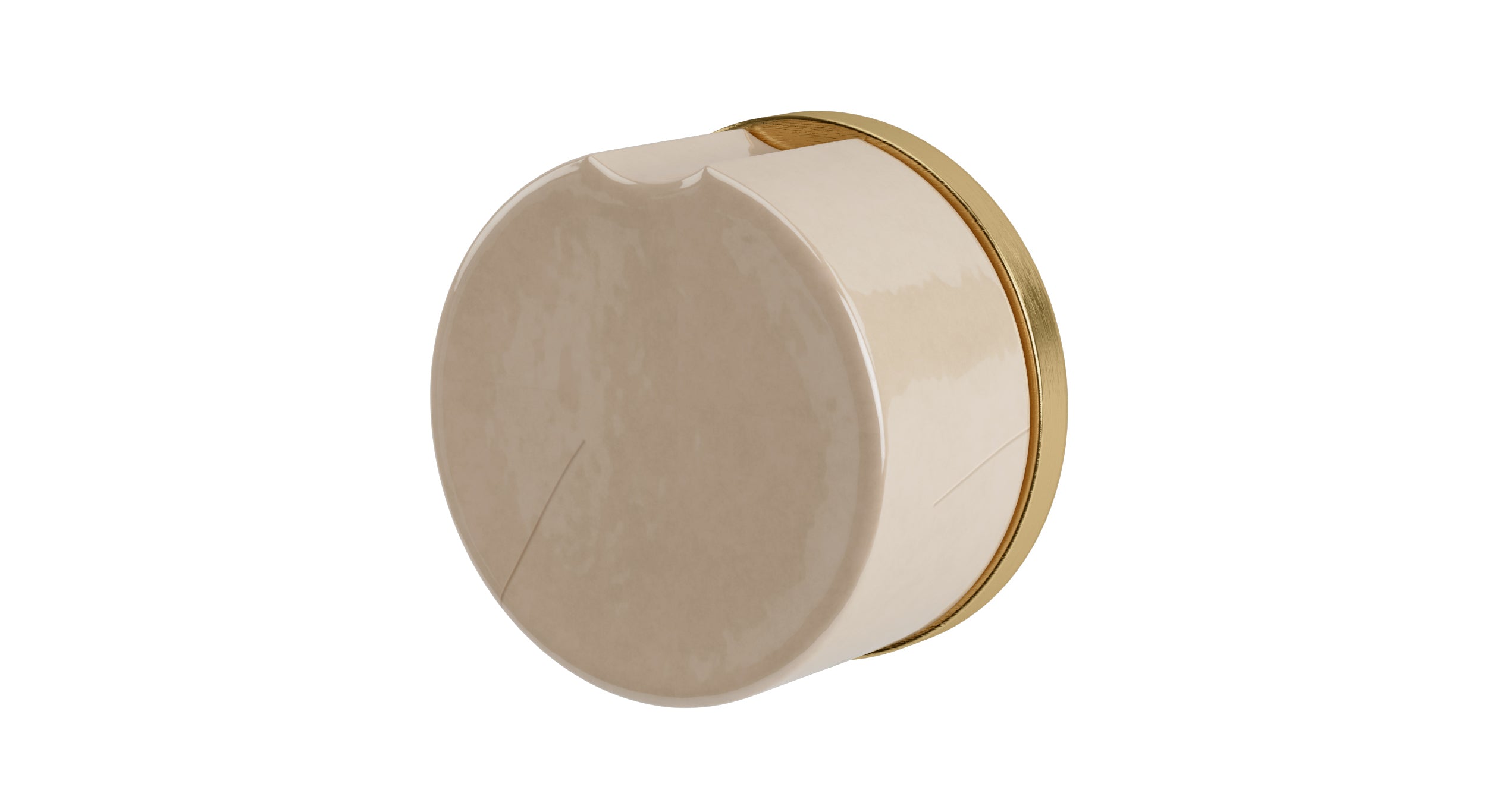 Foundry One Handle Wall Mount Diverter/Volume Control Shower Trim with Groove Ceramic Knob Handle in Satin Brass