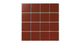 3x3 Straight Set Sheeted Natural Press Ceramic Mosaic Tile in Carmine Matte