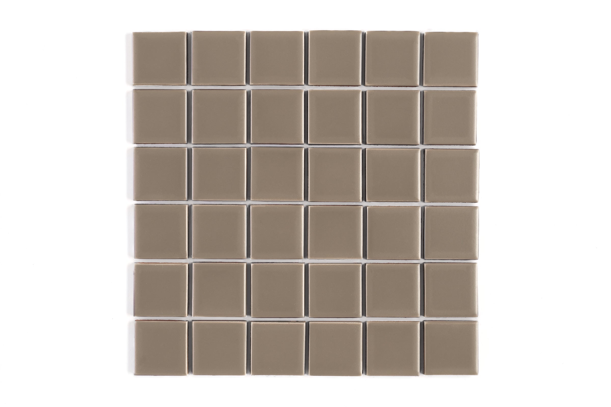2x2 Straight Set Sheeted Original Ceramic Mosaic Tile in Cardamom Matte