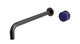 Foundry One Handle Wall Mount 12" Lavatory Faucet with Groove Ceramic Knob Handle in Antique Bronze