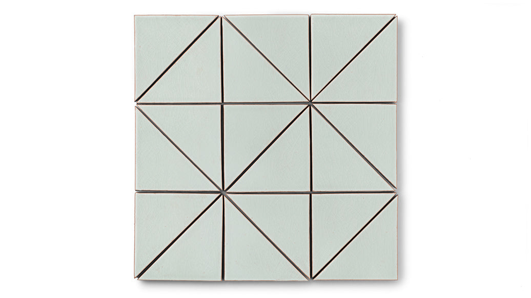 4" Triangle Original Ceramic Tile in Salton Sea Gloss