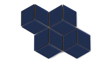 Small Diamond Sheeted - Escher Original Ceramic Mosaic Tile in Lake Tahoe Matte