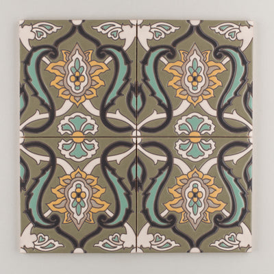 6x6 Handpainted Sample Almeria  in Neutral Motif