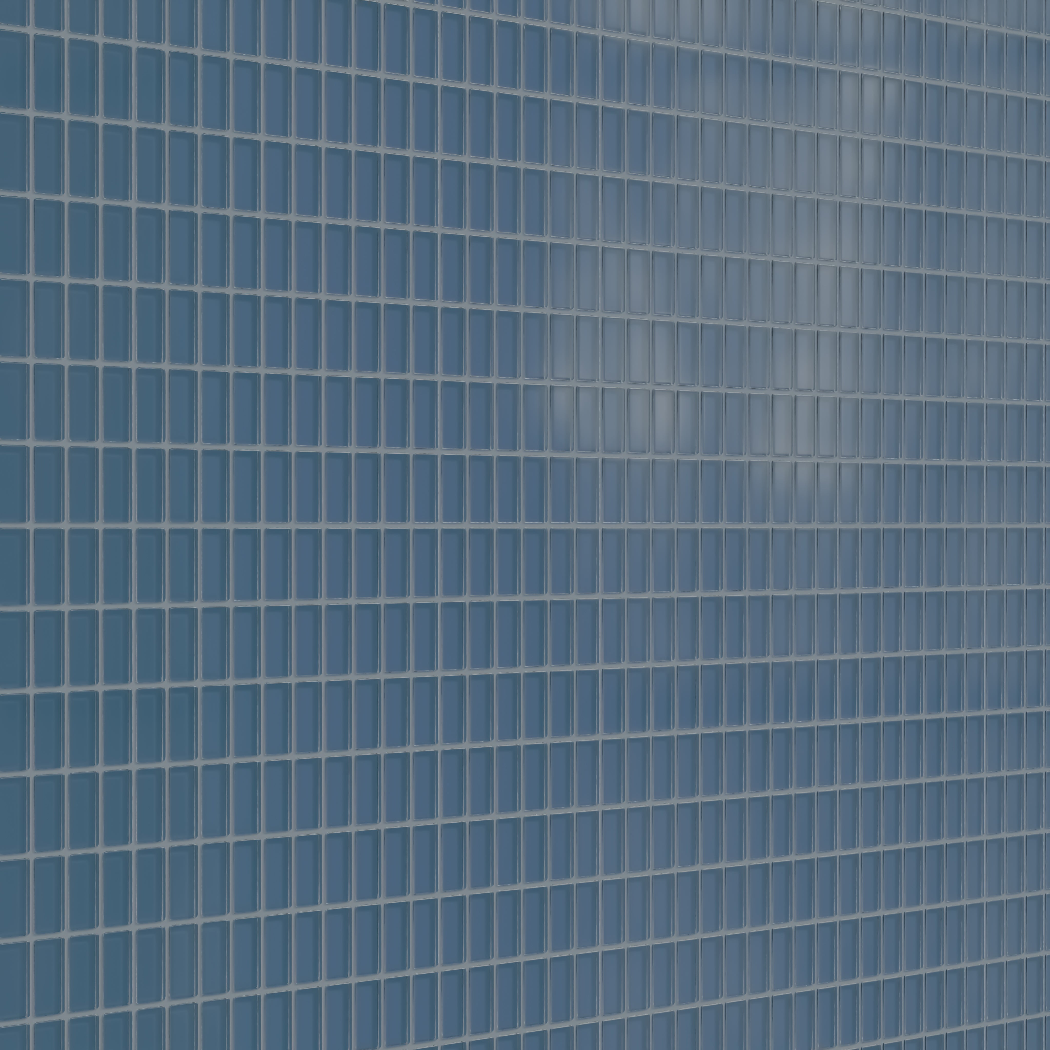 1x2 Straight Set Sheeted Glass Mosaic Tile in Blue Jay Matte