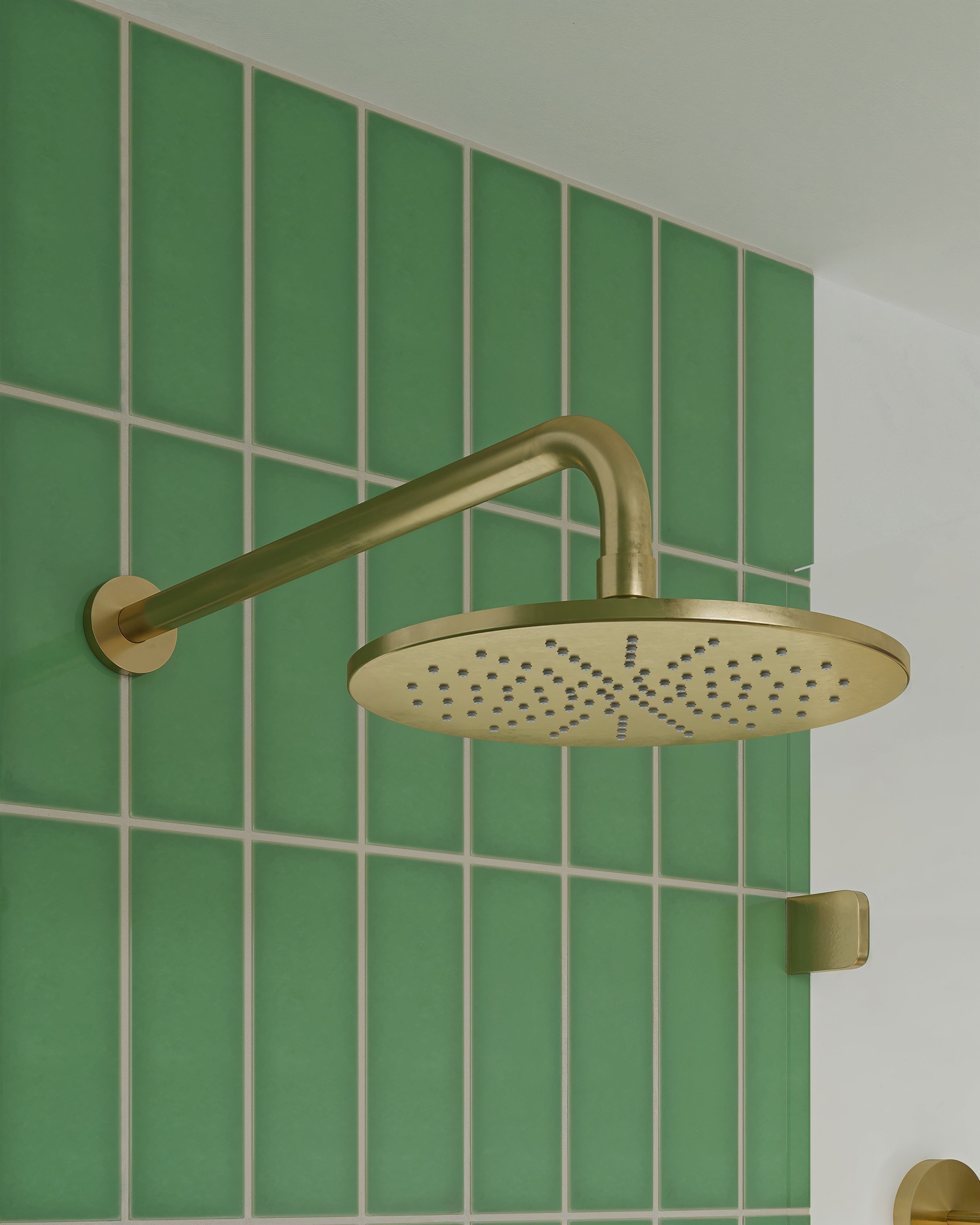 Contour & Foundry 90-Degree 16" Shower Arm with Flange in French Brass