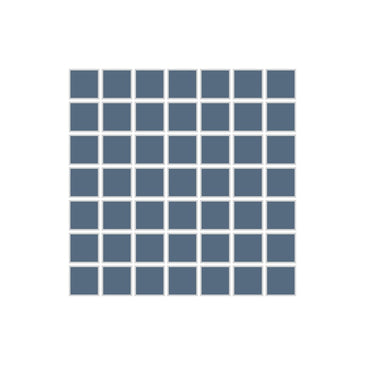 1x1 Straight Set Sheeted Original Ceramic Mosaic Tile in Slate Blue Gloss