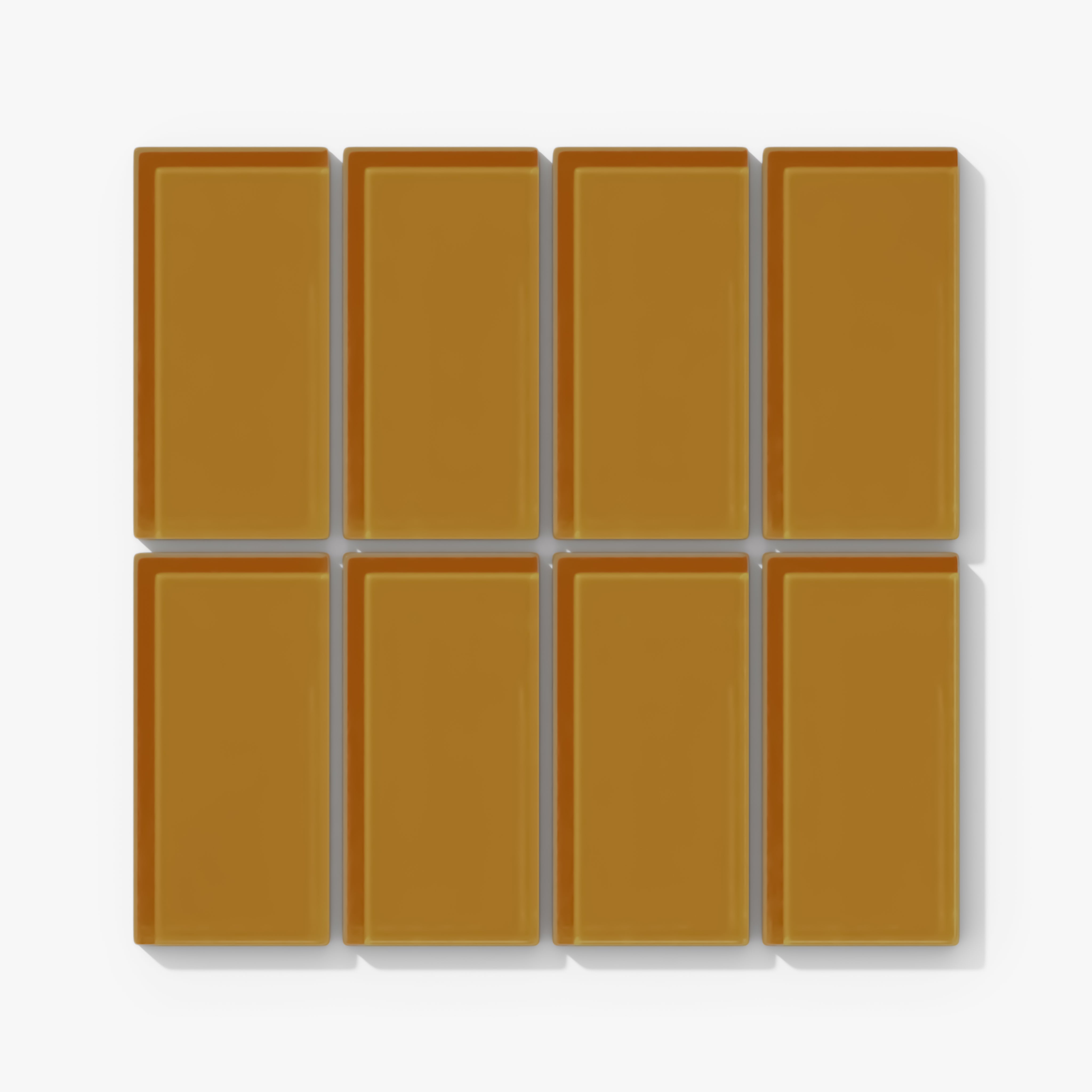 2x4 Straight Set Sheeted Glass Mosaic Tile in Falcon Gloss
