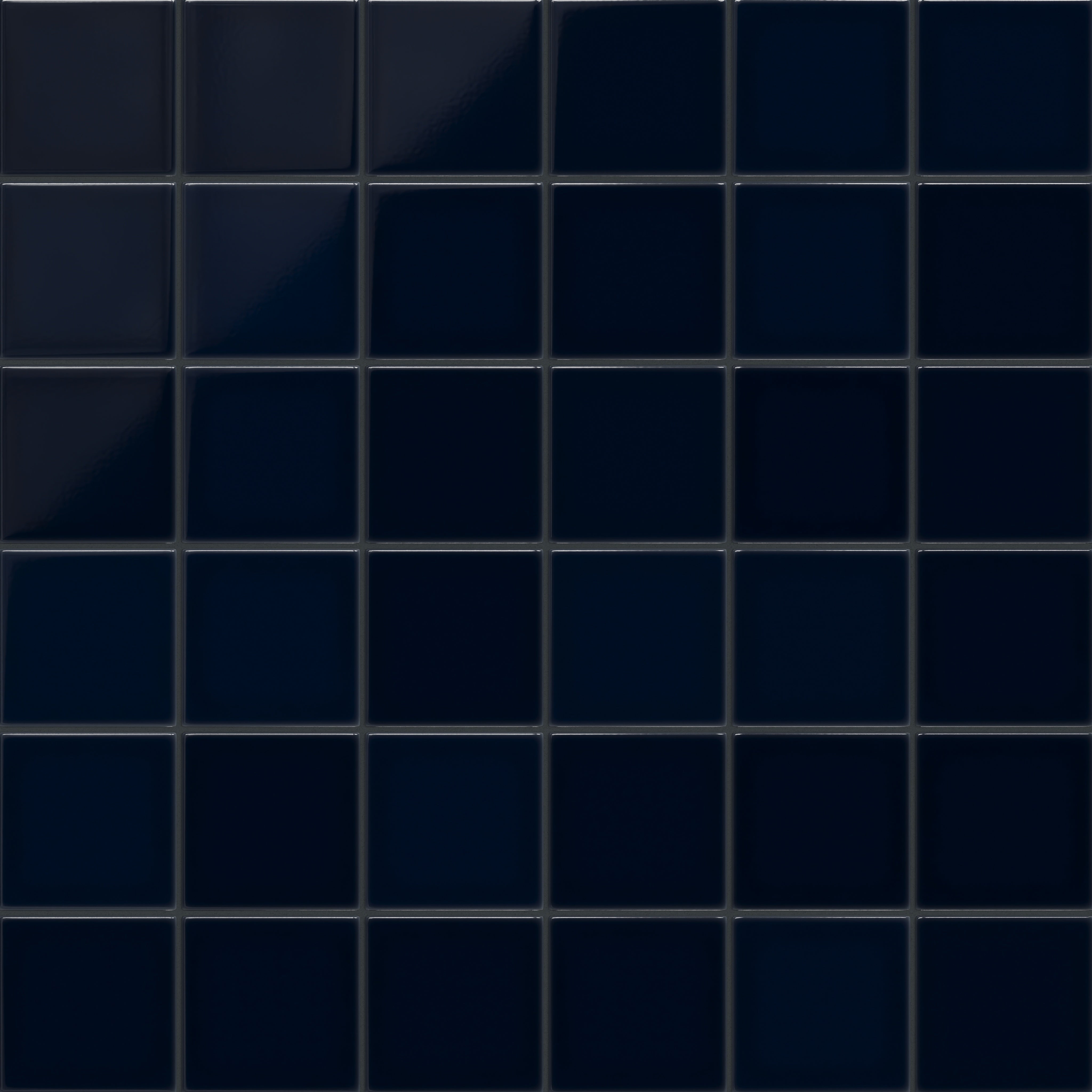 6x6 Original Ceramic Tile in Navy Blue Gloss