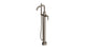 Flatiron One Handle Floor Mount Squaretop Bath Trim with Hand Shower and Linear Lever Handle in Antique Nickel