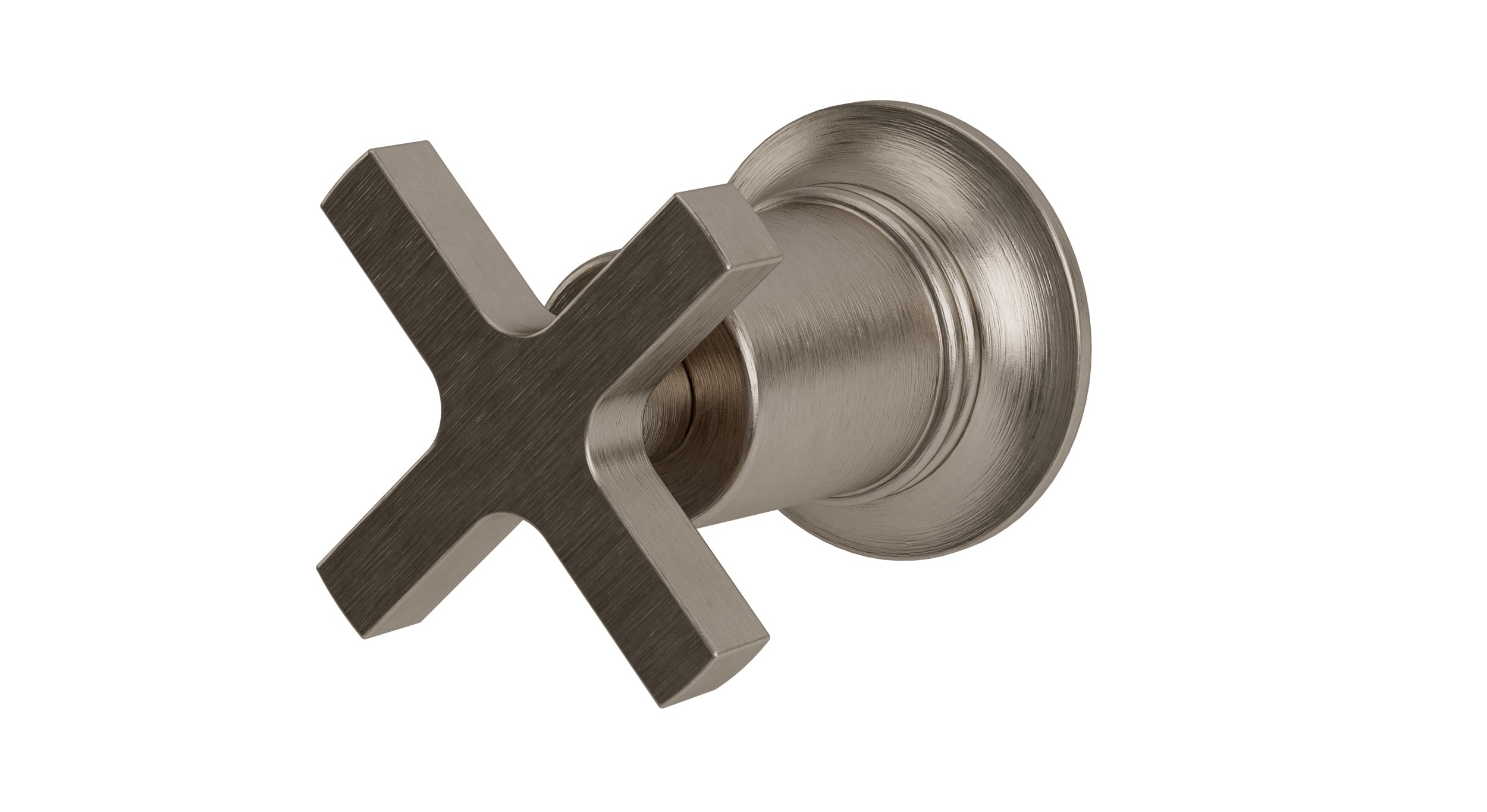 Emerson One Handle Wall Mount Diverter/Volume Control Shower Trim with Classic Cross Handle in Antique Nickel