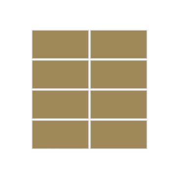 2x4 Straight Set Sheeted Original Ceramic Mosaic Tile in Golden Hour