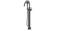 Emerson One Handle Floor Mount Gooseneck Bath Trim with Hand Shower and Classic Lever Handle in Blackened Nickel