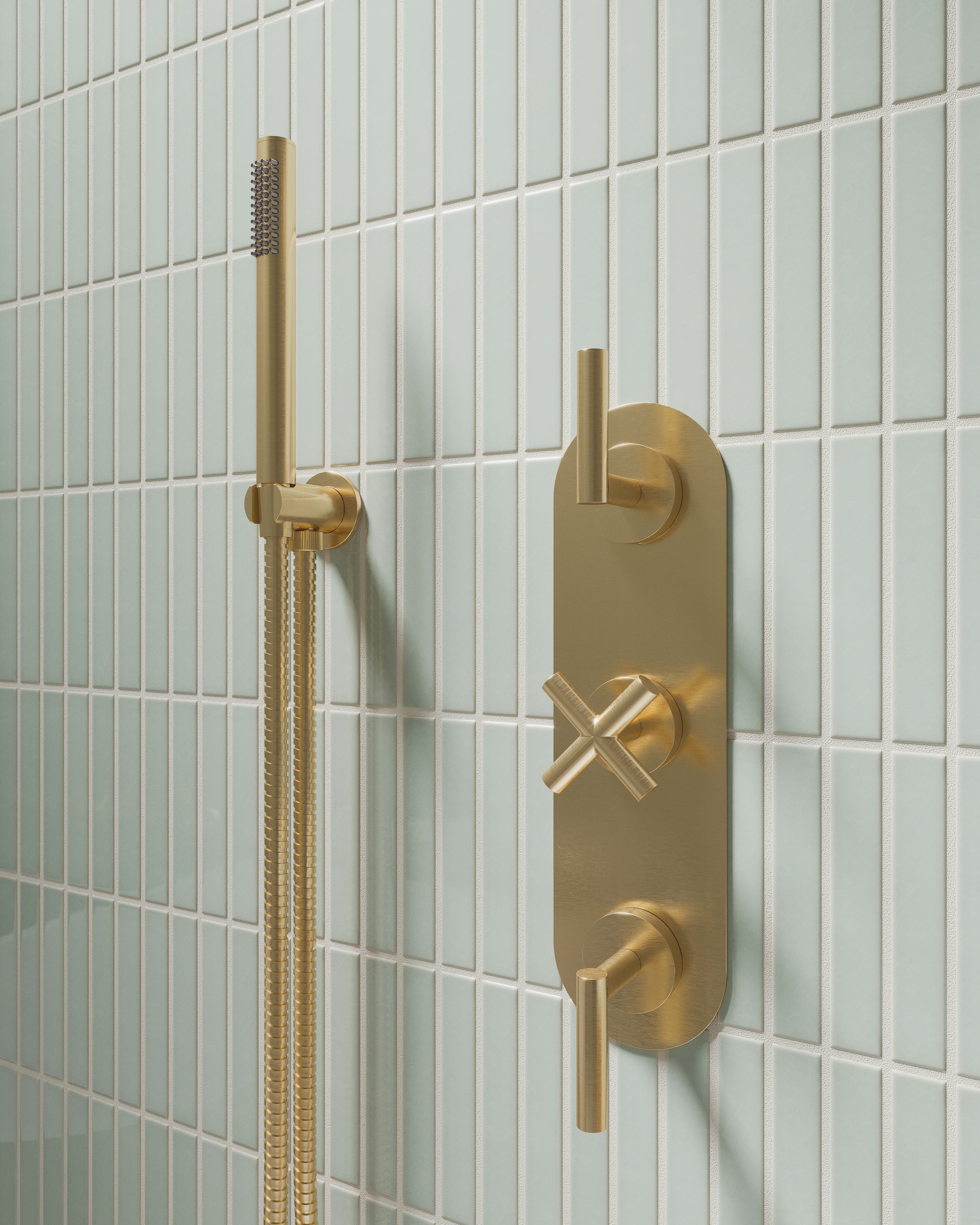 Contour & Foundry Wall Elbow with Hook Kit - Less Hand Shower in Satin Brass