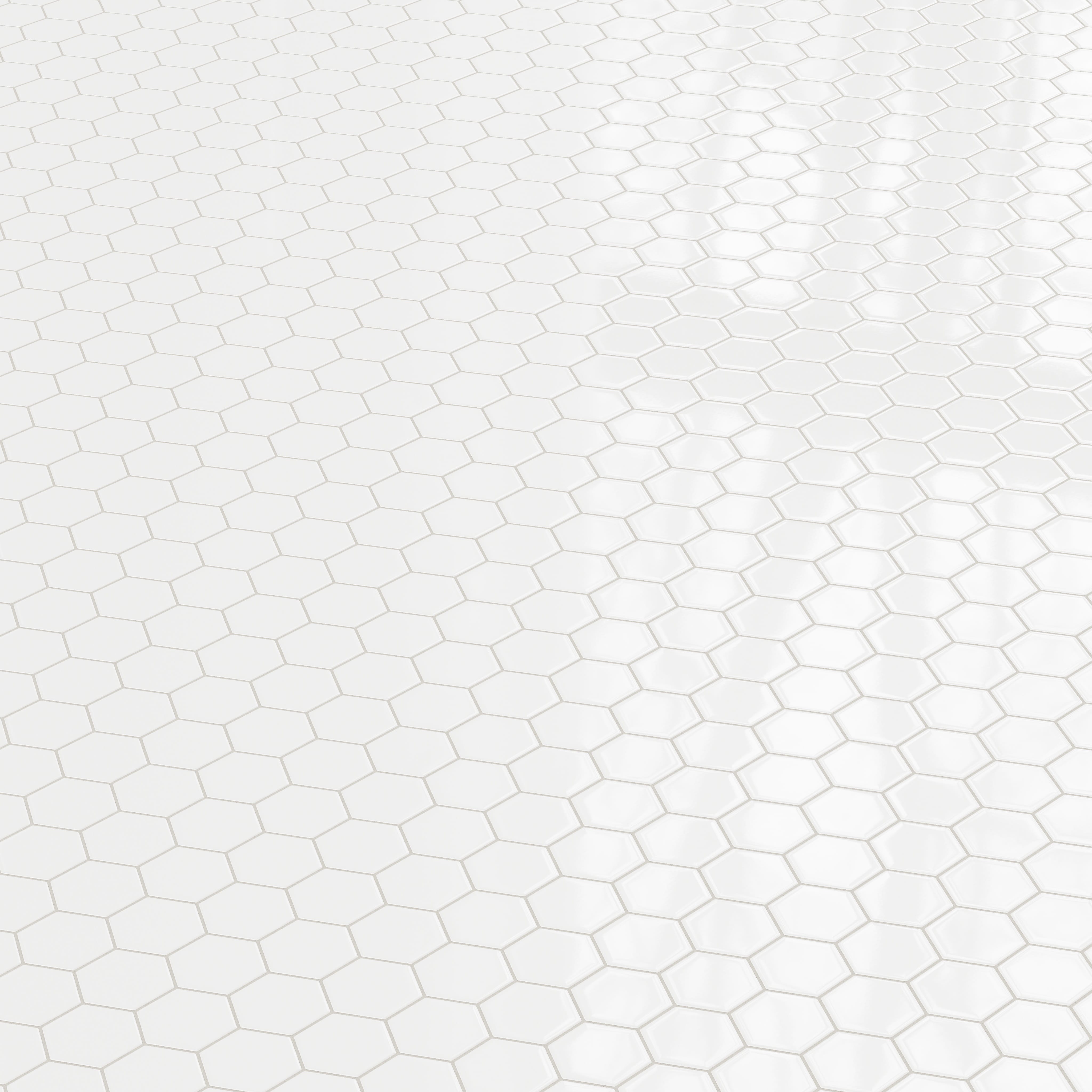 Quick Ship 4" Hexagon Original Ceramic Tile in Calcite Gloss