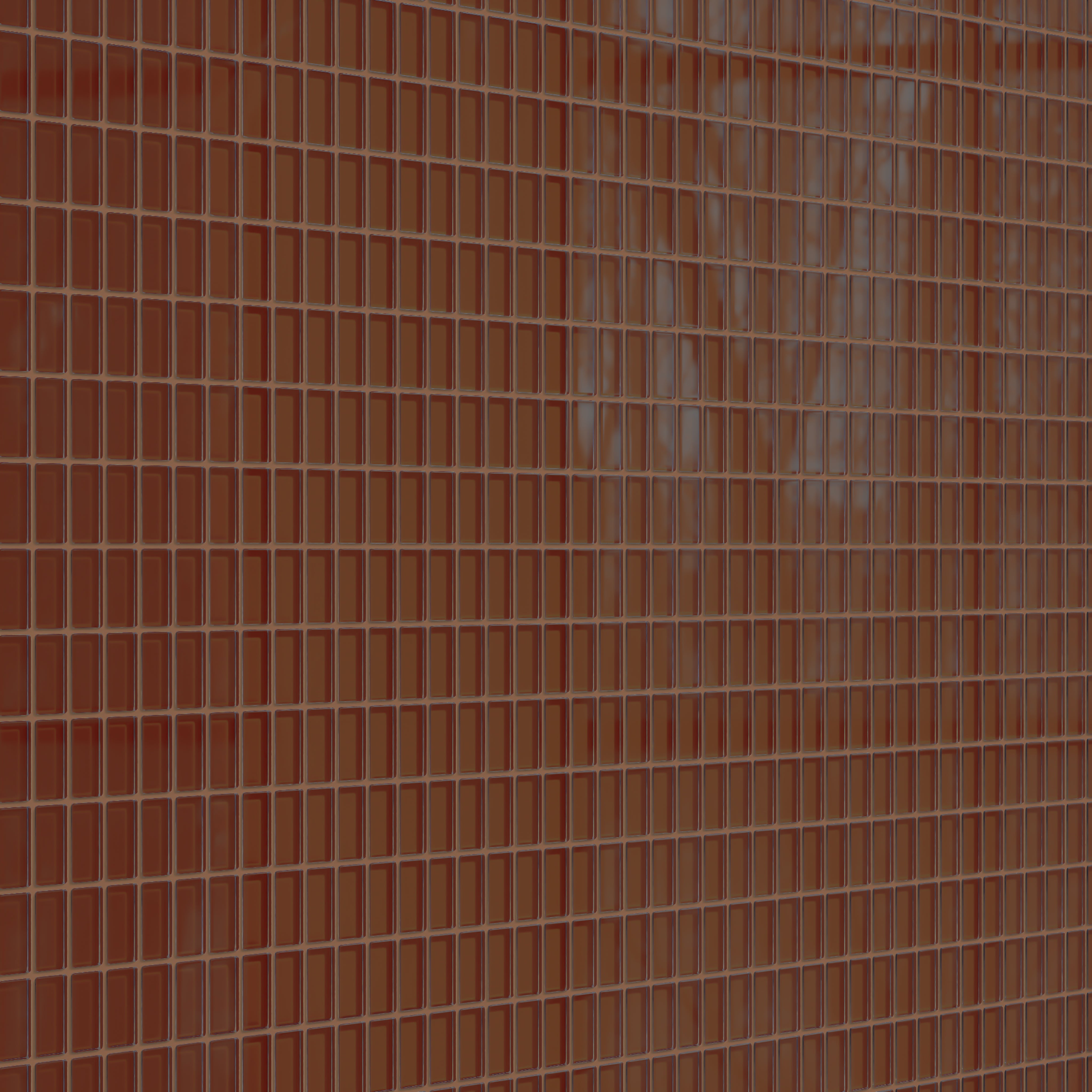 1x2 Straight Set Sheeted Glass Mosaic Tile in Pheasant Gloss