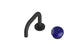 Foundry One Handle Deck Mount Squaretop Lavatory Faucet with Pebble Ceramic Knob Handle in Matte Black