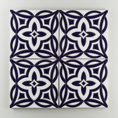 8x8 Handpainted Sample Malta  in Cool Motif