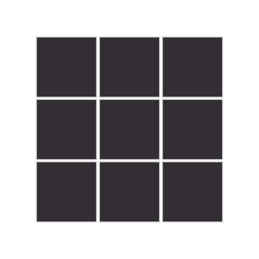 3x3 Straight Set Sheeted Original Ceramic Mosaic Tile in Graphite