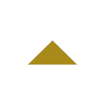 4" Triangle Original Ceramic Tile in Mustard Seed Gloss