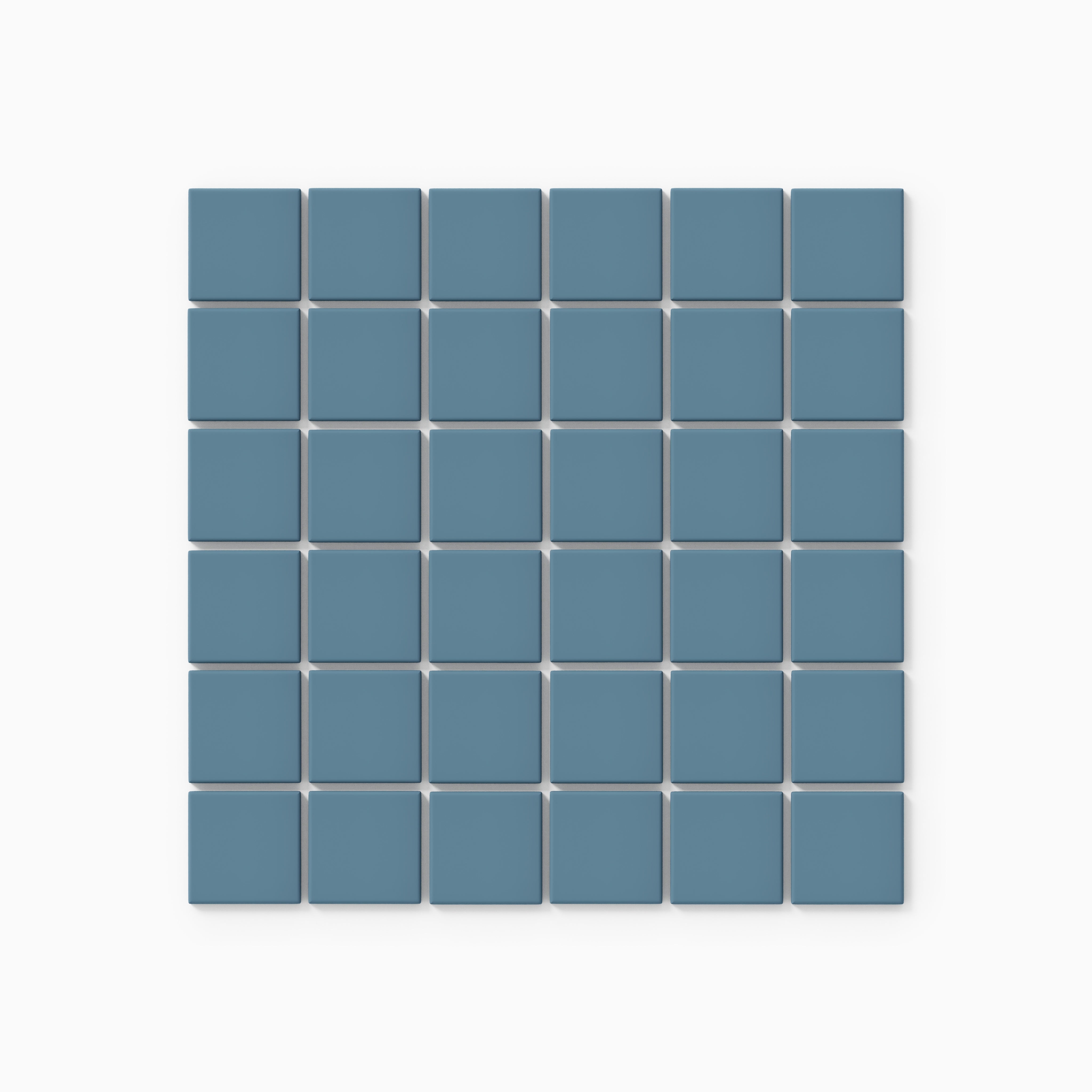 2x2 Straight Set Sheeted Natural Press Ceramic Mosaic Tile in Azurite Matte