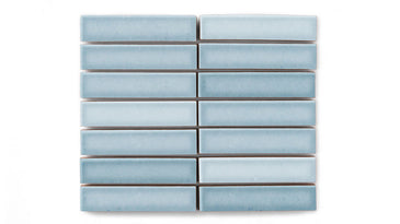 1x4 Straight Set Sheeted Original Ceramic Mosaic Tile in Crater Lake Gloss