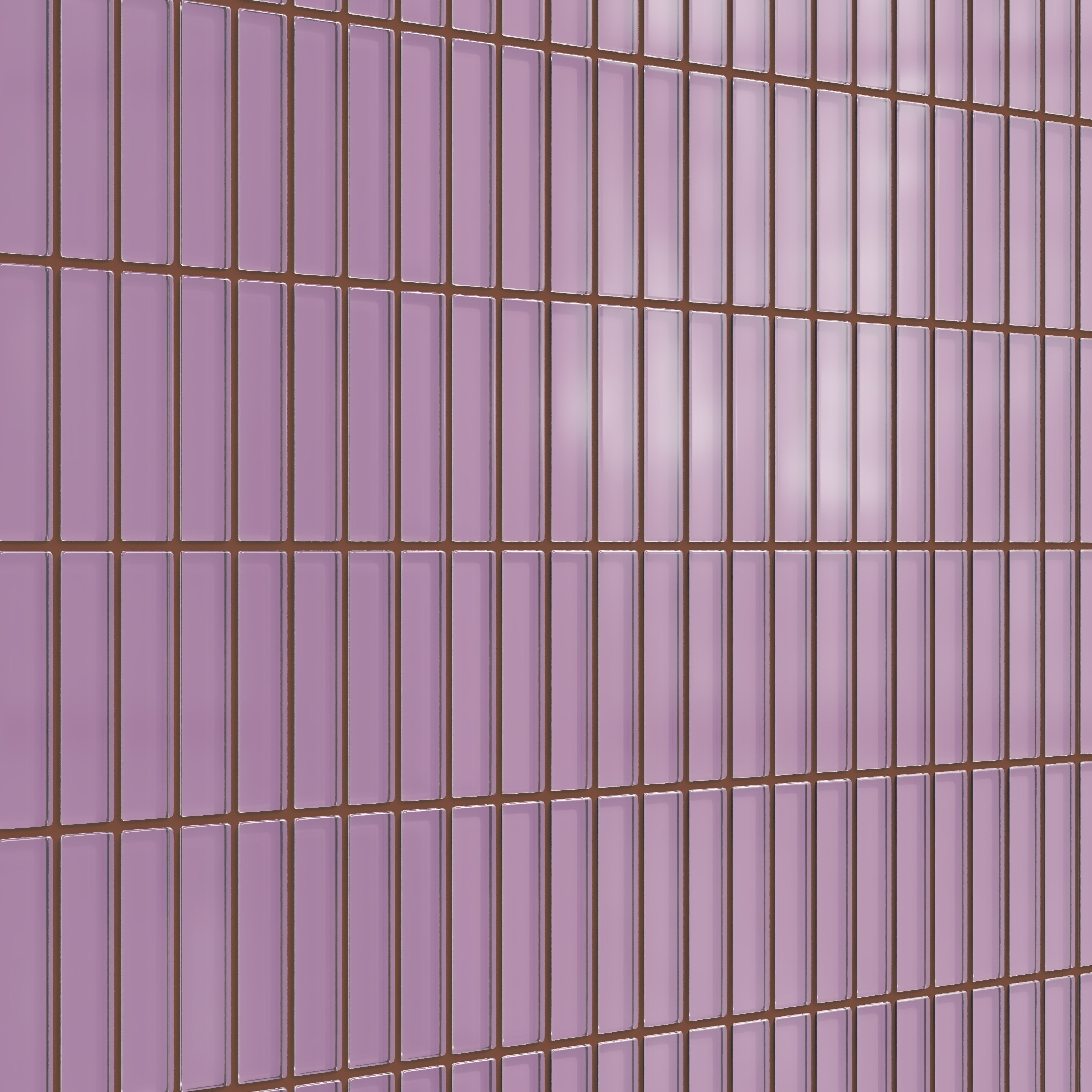 1x4 Straight Set Sheeted Glass Mosaic Tile in Waxbill Matte