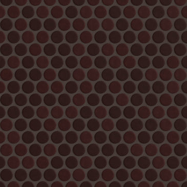 Penny Round Sheeted Original Ceramic Mosaic Tile in Redwood