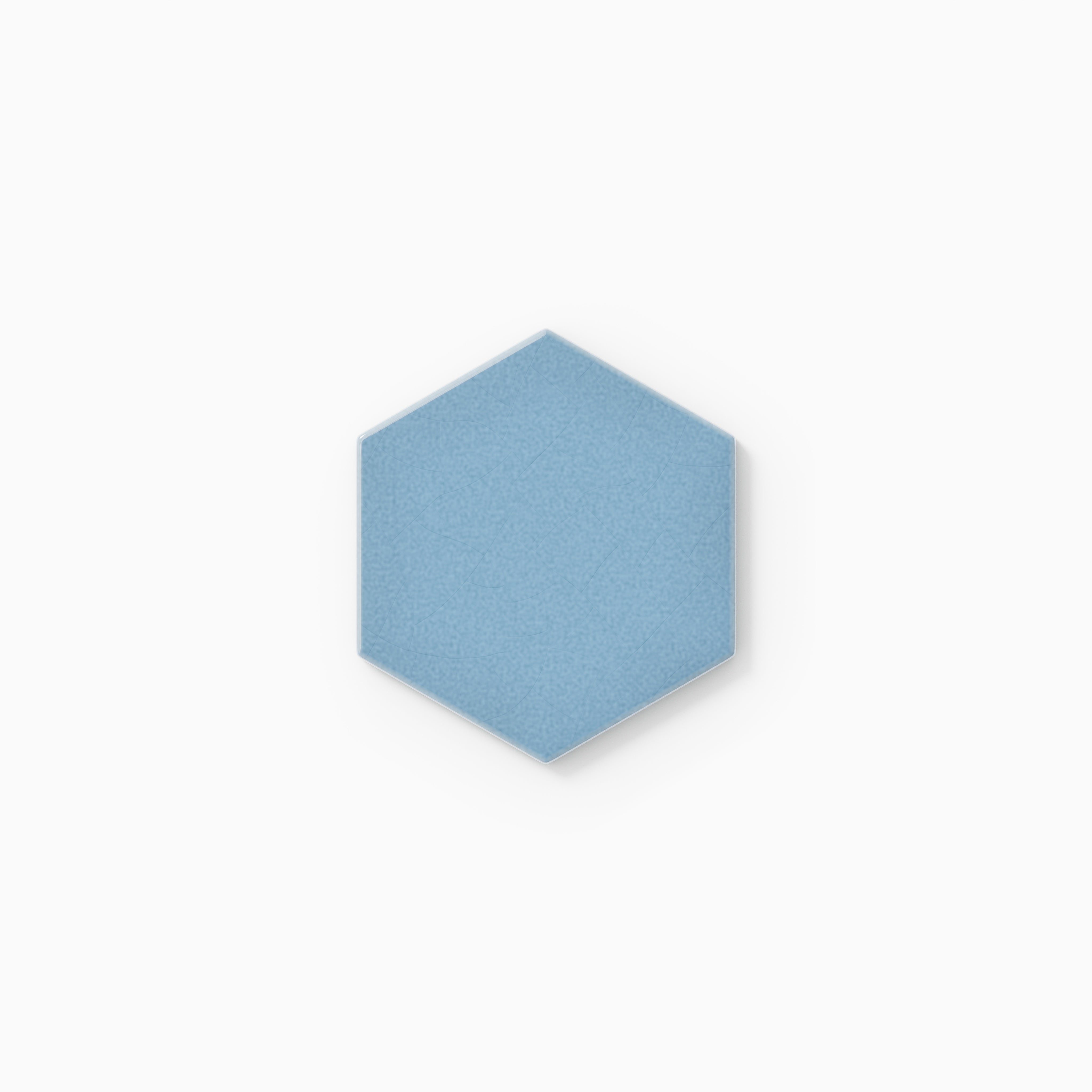 4" Hexagon Original Ceramic Tile in Caribbean Sea Gloss