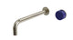 Foundry One Handle Wall Mount 10" Lavatory Faucet with Groove Ceramic Knob Handle in French Nickel