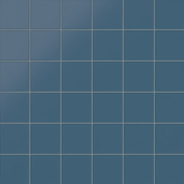 4x4 Glass Tile in Blue Jay Matte