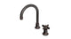 Emerson One Handle Deck Mount Gooseneck Lavatory Faucet with Defined Cross Handle in Antique Bronze