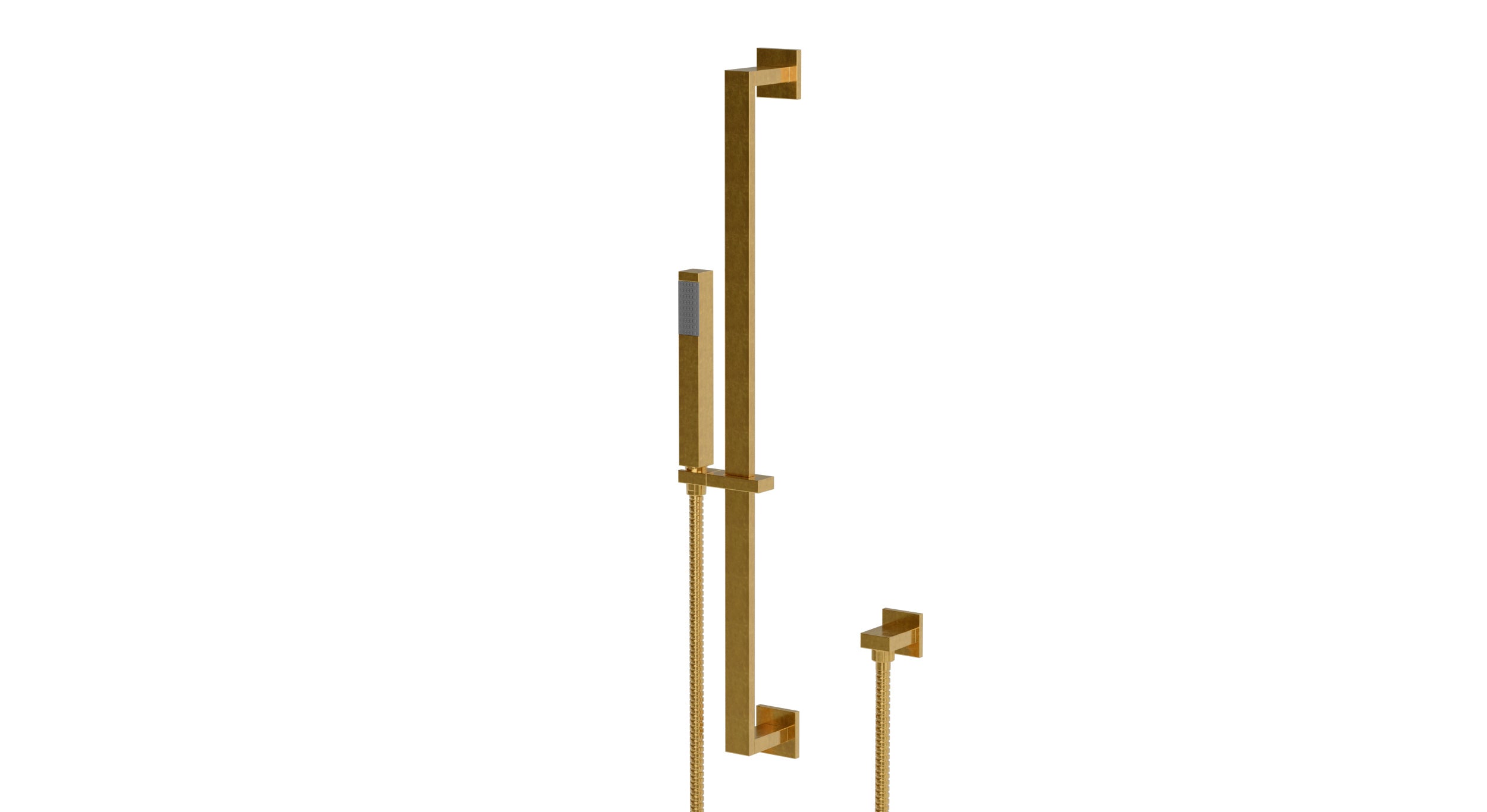 Flatiron Positioning Bar Kit - Less Hand Shower in French Brass